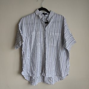 Madewell Oversized Stripe Button Up Shirt